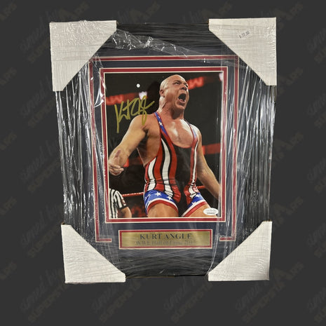 Kurt Angle signed Framed Plaque (w/ JSA)