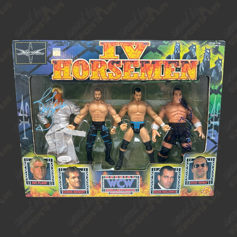 Ric Flair & Steve McMichael dual signed WCW 4 Horseman Action Figure Pack (w/ JSA)