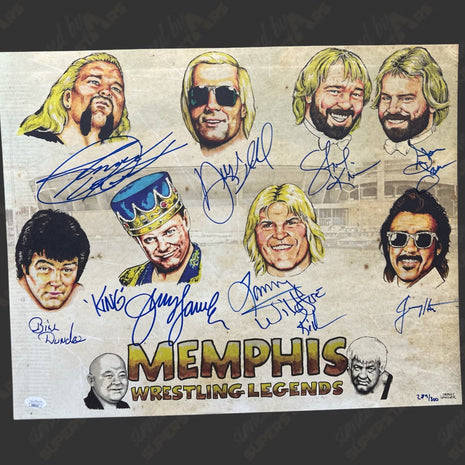 Memphis Legends multi signed 16x20 Photo (w/ JSA)