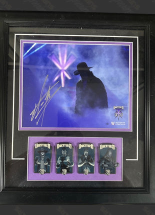 Undertaker signed WWE Pin Set Plaque #11/36
