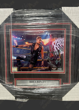 Rhea Ripley signed Framed Plaque (w/ WWE COA)