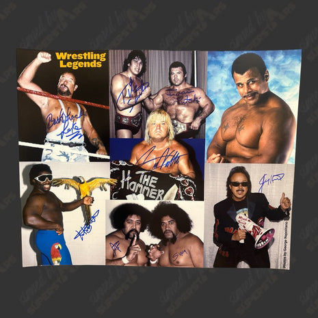 Wrestling Legends multi-signed 16x20 Photo