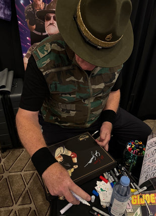 Sgt Slaughter signed 11x14 Printed Canvas