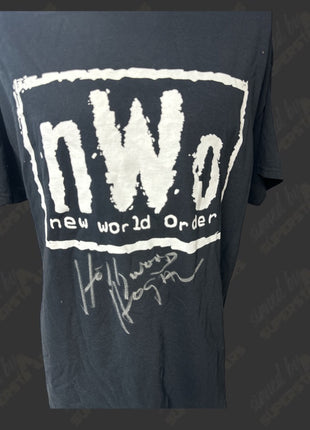 Hollywood Hogan signed nWo T-Shirt (w/ JSA) (Size: XL)