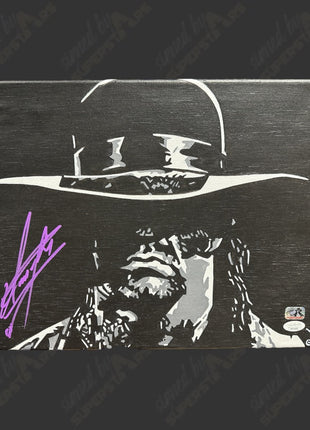 Undertaker signed 12x16 Hand Painted Canvas Art (w/ JSA)
