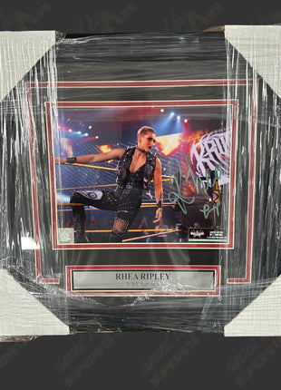Rhea Ripley signed Framed Plaque (w/ WWE COA)