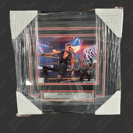Rhea Ripley signed Framed Plaque (w/ WWE COA)