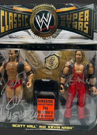 Scott Hall & Kevin Nash dual signed WWE Jakks Classic Superstars Action Figure 2-pack