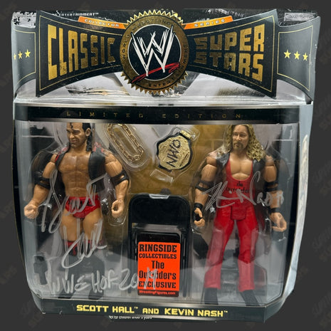 Scott Hall & Kevin Nash dual signed WWE Jakks Classic Superstars Action Figure 2-pack