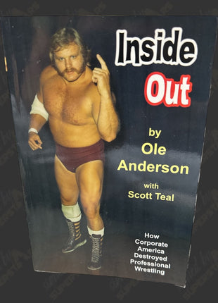 Ole Anderson signed Inside Out Book (To Eddie)