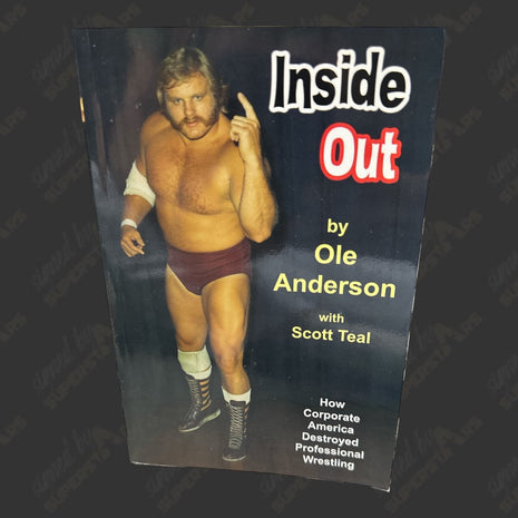 Ole Anderson signed Inside Out Book (To Eddie)