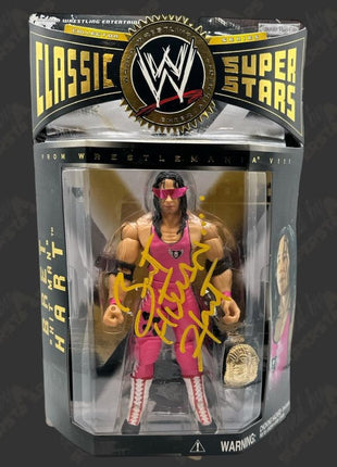 Bret Hart signed WWE Jakks Classic Superstars Action Figure