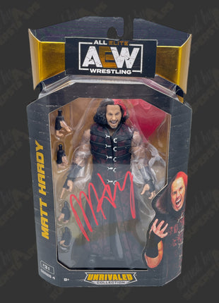 Matt Hardy signed AEW Unrivaled Series 4 Action Figure