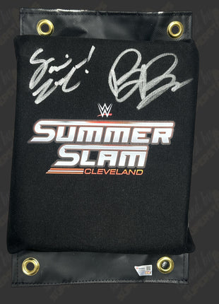 Bron Breaker & Sami Zayn dual signed WWE SummerSlam 2024 Turnbuckle Pad (w/ Fanatics)