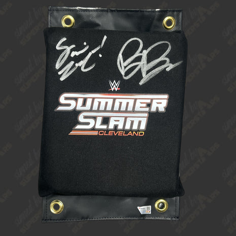 Bron Breaker & Sami Zayn dual signed WWE SummerSlam 2024 Turnbuckle Pad (w/ Fanatics)