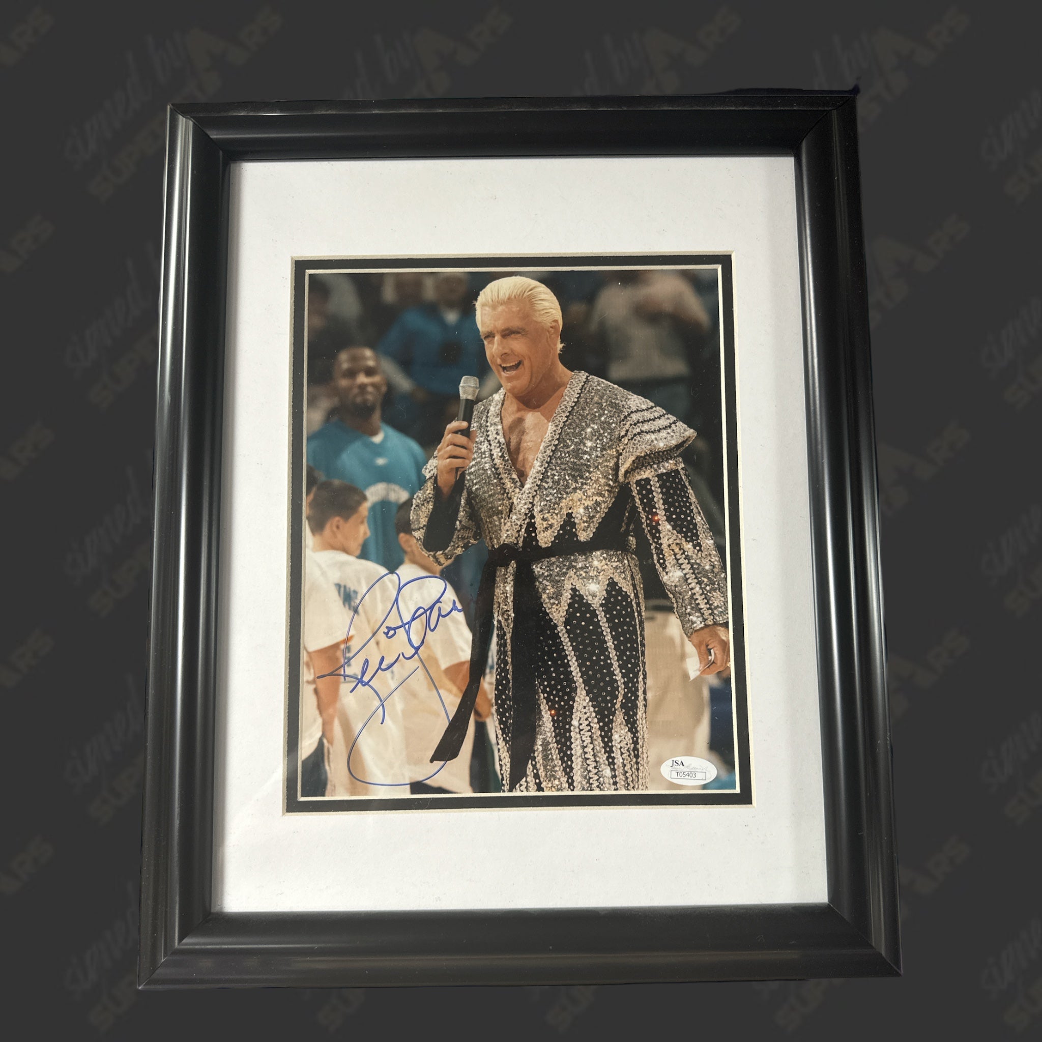 Ric 2024 Flair signed framed 16x20 photo jsa