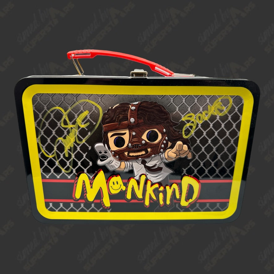 Mankind Box Mankind signed WWE Metal Lunch Box – Signed By Superstars