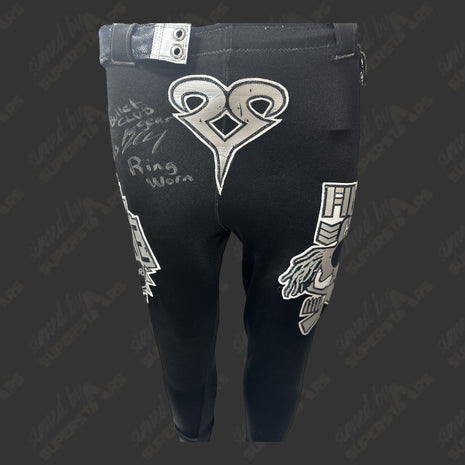 Chris Bey signed Ring Worn Tights & Knee Pads (1st Bullet Club Gear)