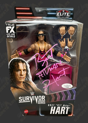 Bret Hart signed Survivor Series WWE Elite Action Figure (w/ JSA)