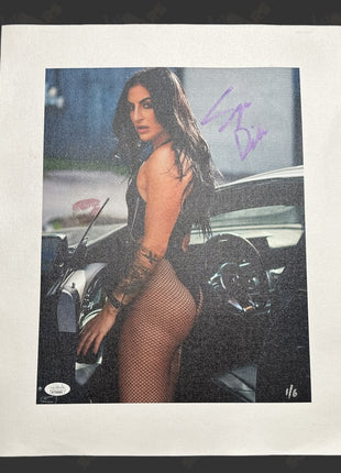 Sonya Deville signed & kissed 16x20 Canvas (w/ JSA)