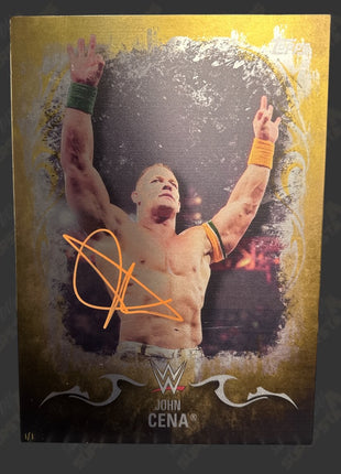 John Cena signed Topps Limited Edition Metal Plaque