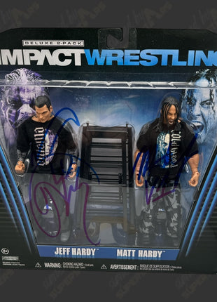 Jeff Hardy & Matt Hardy dual signed Impact Wrestling Action Figure 2pack