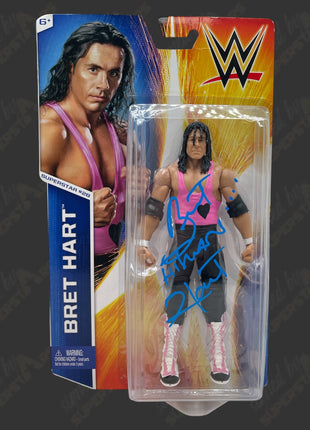 Bret Hart signed WWE Superstar #28 Action Figure (w/ JSA)