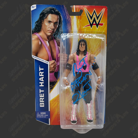 Bret Hart signed WWE Superstar #28 Action Figure (w/ JSA)