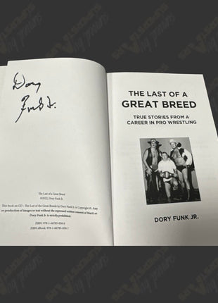 Dory Funk Jr signed The Last of a Great Breed Book