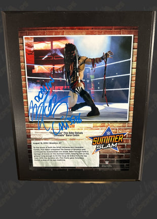 Finn Balor signed SummerSlam 2018 Wood Plaque