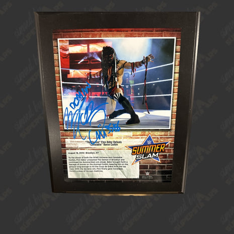 Finn Balor signed SummerSlam 2018 Wood Plaque