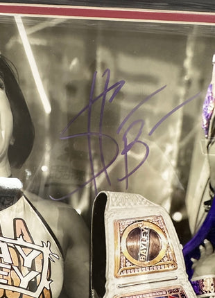 Bayley & Sasha Banks dual signed Framed Plaque (w/ PSA)
