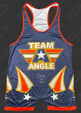 Kurt Angle signed Team Angle Replica Tights