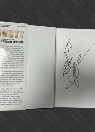Dusty Rhodes signed Reflections of an American Dream Book (To Eddie)