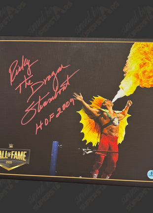 Ricky Steamboat signed 11x14 Printed Canvas (w/ Beckett)