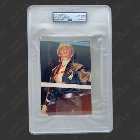 Great Muta signed 4x6 Photo (w/ PSA)