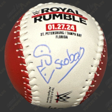 Santos Escobar signed WWE Royal Rumble 2024 Baseball (w/ Fanatics)