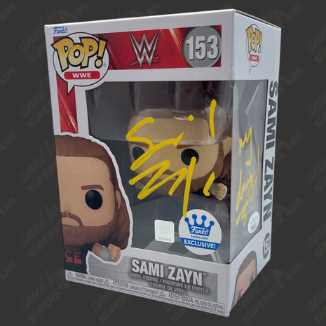 Sami Zayn signed WWE Funko POP Figure #153 (w/ JSA + Inscription)