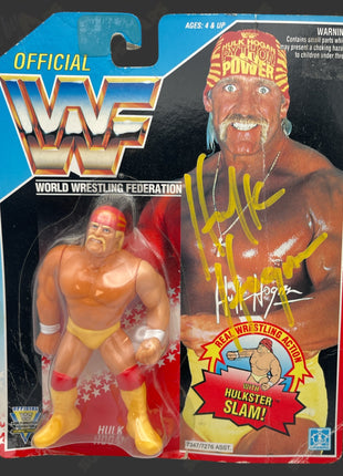 Hulk Hogan signed WWF Hasbro Action Figure *Some Wear* (w/ Beckett)