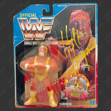 Hulk Hogan signed WWF Hasbro Action Figure *Major Wear* (w/ Beckett)