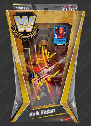 Hulk Hogan signed WWE Elite Series 23 Action Figure (w/ Beckett)