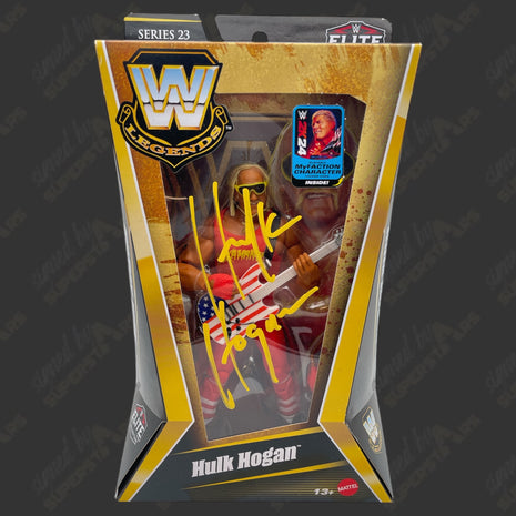 Figura de acción WWE Elite Series 23 firmada por Hulk Hogan (con Beckett)