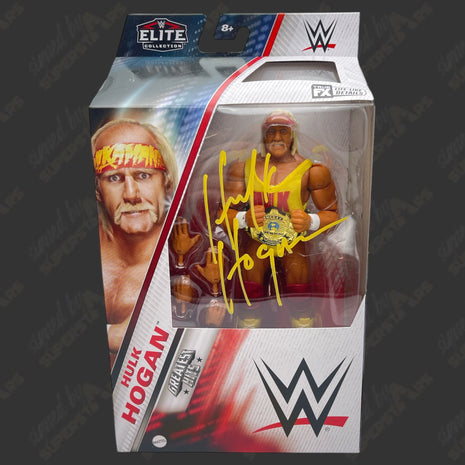 Figura de acción de Hulk Hogan firmada por WWE Elite Greatest Hits (con Beckett)