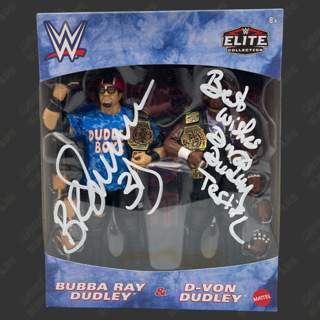 Bubba Ray & Dvon Dudley dual signed WWE Elite 2pack Action Figure (w/ Beckett or JSA)
