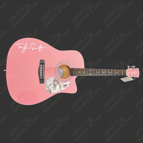 Taylor Swift signed Custom Pink Rogue Acoustic Guitar (w/ JSA)