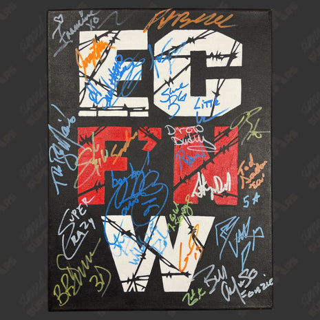 Auction:  EC FN W multi signed 12x16 Hand Painted Canvas Art