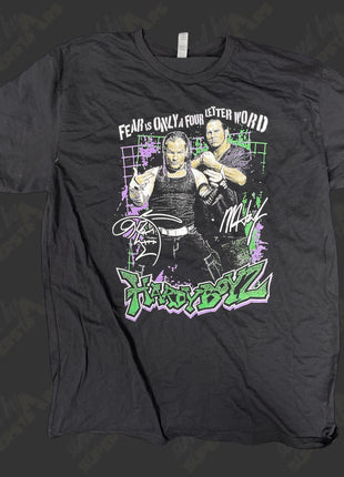 Dual signed Limited Edition PWTees TShirt (Size: XL)