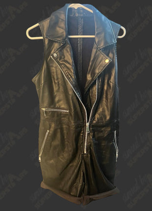 Auction:  Francine ring worn Leather Bodysuit Outfit