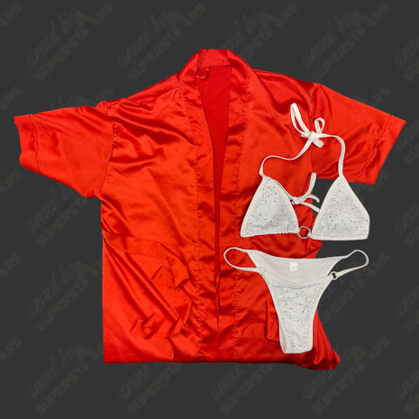 Auction:  Francine's Ring Worn Red Robe from WWE's ECW & White Bikini Combo
