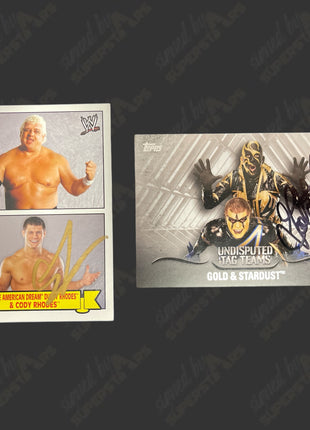 Auction:  Cody Rhodes & Goldust signed WWE Trading Cards